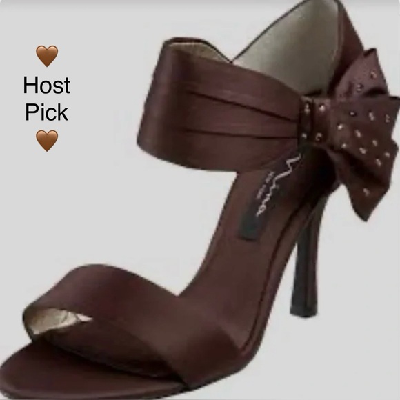 Nina Shoes - 🤎HP🤎 NWT Women’s Nina Clova Luster Satin Bow Embellished Heels Size 9 Brown Prom